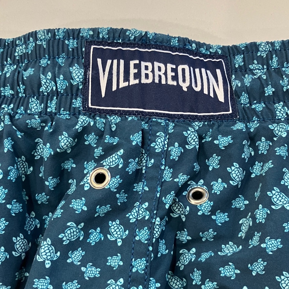 Vilebrequin NWT - Teal Floral-Print Athletic Swim Shorts - Picture 5 of 5